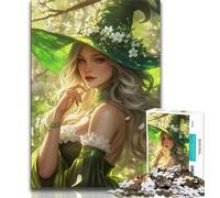 Puzzles 1000 pièces pour Adolescents, Cadeaux, Anime, sorcière, Jeu Stimulant, décoration Murale, Cadeaux d'anniversaire et de Noël Uniques (38x26cm)