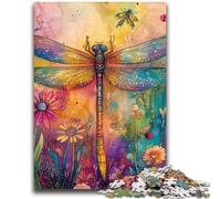 Puzzles 1000 pièces pour Adolescents, Cadeaux, Aquarelle, Libellule, Jeux éducatifs, décoration d'intérieur, Cadeau d'anniversaire, Cadeaux pour Les 14 Ans et Plus, 50x75cm