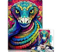Puzzles 1000 pièces pour Adolescents, Cadeaux, Art coloré, Serpent, 1000 pièces pour Adultes, Jeux éducatifs, décoration d'intérieur, Convient pour la décoration de Bureau (Taille 38x26cm)