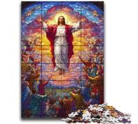 Puzzles 1000 pièces pour Adolescents, Cadeaux, Art de Jésus pour Les 14 Ans et Plus, Jouets Anti-Stress, Cadeau de Noël ou d'anniversaire, 26x38cm