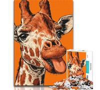 Puzzles 1000 pièces pour Adolescents, Cadeaux, Art Girafe, Jeu Familial, Anti-Stress, défi Difficile, adapté aux Couples (75x50cm)