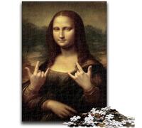 Puzzles 1000 pièces pour Adolescents, Cadeaux artistiques, Mona Lisa, Jeu éducatif, Jouet de défi, décoration Murale, Cadeaux Uniques pour Anniversaire et Noël, 38x26cm