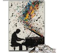 Puzzles 1000 pièces pour Adolescents, Cadeaux artistiques, Piano, Jouets de Divertissement Familial, idéal comme Cadeau pour Toute la Famille à partir de 14 Ans (Taille 50x75cm)