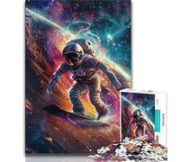 Puzzles 1000 pièces pour Adolescents, Cadeaux astronautes surfeurs, Aidez Le Cerveau à exercer des Jouets addictifs pour cultiver la Patience et améliorer la mémoire (38x26cm)