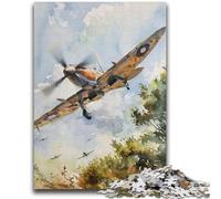 Puzzles 1000 pièces pour Adolescents, Cadeaux, Avion Spitfire, Jouets éducatifs, Anti-Stress, Interaction Parent-Enfant, 50x75cm