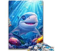 Puzzles 1000 pièces pour Adolescents, Cadeaux Baby Shark, adaptés aux 14 Ans et Plus, Jeux familiaux, à Offrir en Cadeau pour Toute la Famille, 26x38cm