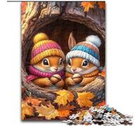 Puzzles 1000 pièces pour Adolescents, Cadeaux bébé écureuil, Aide Le Cerveau à exercer, Jouets addictifs pour cultiver la Patience, décoration Parfaite (Taille 26x38cm)