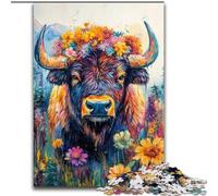 Puzzles 1000 pièces pour Adolescents, Cadeaux Bison des Alpes, activité familiale, décoration d'intérieur Unique et Cadeaux pour Les 14 Ans et Plus (Taille 26x38cm)