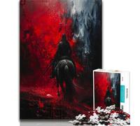Puzzles 1000 pièces pour Adolescents, Cadeaux Blood Red Knight, Anti-Stress, défi Difficile, idéal comme Cadeau pour Toute la Famille 75x50cm