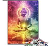 Puzzles 1000 pièces pour Adolescents, Cadeaux Bouddha Arc-en-Ciel, Jouets Anti-Stress, décoration intérieure Unique et Cadeaux pour Les 14 Ans (Taille 26x38cm)