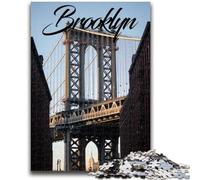 Puzzles 1000 pièces pour Adolescents, Cadeaux Brooklyn pour Les 14 Ans et Plus, Jeu de Quiz, activités Amusantes à la Maison, Cadeau d'anniversaire, Cadeaux de Voyage (Taille 50x70cm)