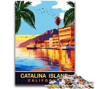 Puzzles 1000 pièces pour Adolescents, Cadeaux Catalina Waterfront pour Les 14 Ans et Plus, Jeu de Quiz, activités Amusantes à la Maison, Cadeau d'anniversaire, Cadeaux de Voyage (Taille 50x70cm)