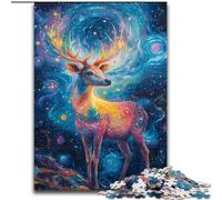 Puzzles 1000 pièces pour Adolescents, Cadeaux, cerf de l'espace, décoration Murale Artistique et idée Cadeau d'anniversaire pour Amis, Bureau à Domicile 50x75cm