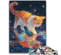 Puzzles 1000 pièces pour Adolescents, Cadeaux, Chat Magique, pour Les 14 Ans et Plus, Jeu de Quiz, activités Amusantes à la Maison, Cadeau d'anniversaire, Cadeaux de Voyage, 38x26cm