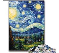 Puzzles 1000 pièces pour Adolescents, Cadeaux, château étoilé, Jeu Familial, Anti-Stress, défi Difficile, adapté aux Couples, 38x52cm