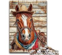 Puzzles 1000 pièces pour Adolescents, Cadeaux, Cheval de Cow-Boy, Jouets éducatifs, Jeux familiaux, Anniversaires et Cadeaux Uniques (75x50cm)
