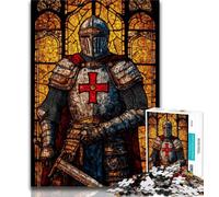 Puzzles 1000 pièces pour Adolescents, Cadeaux Chevaliers médiévaux, 1000 pièces pour Adultes, Jeux éducatifs, décoration d'intérieur, Convient pour la décoration de Bureau (Taille 75x50cm)