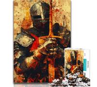 Puzzles 1000 pièces pour Adolescents, Cadeaux, Chevaliers médiévaux, Jeux éducatifs, décoration d'intérieur, décoration d'intérieur Unique et Cadeaux (Taille 75x50cm)