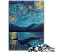 Puzzles 1000 pièces pour Adolescents, Cadeaux, Ciel étoilé, Baleine, Divertissement Familial, Jouets éducatifs pour Anniversaire, Noël, à partir de 14 Ans, 50x75cm