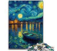 Puzzles 1000 pièces pour Adolescents, Cadeaux, Ciel étoilé, Bateau, pour Les 14 Ans et Plus, Jouets Anti-Stress, Cadeau de Noël ou d'anniversaire, 50x75cm
