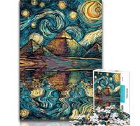 Puzzles 1000 pièces pour Adolescents, Cadeaux, Ciel étoilé, Pyramide, Aide Le Cerveau à exercer, Jouets addictifs pour cultiver la Patience et améliorer la mémoire (38x26cm)