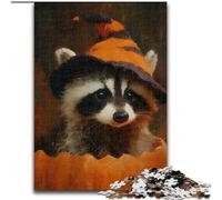 Puzzles 1000 pièces pour Adolescents, Cadeaux Citrouille Raton Laveur, Aide Le Cerveau à exercer des Jouets addictifs pour cultiver la Patience, décoration Parfaite (Taille 50x75cm)