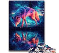 Puzzles 1000 pièces pour Adolescents, Cadeaux Cosmic Wolf, Jeux de détente, Jeu éducatif pour Anniversaire, Noël, à partir de 14 Ans, 50x75cm