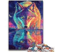 Puzzles 1000 pièces pour Adolescents, Cadeaux Cosmic Wolf, Jouets de Divertissement Familial, Jeu éducatif pour Anniversaire et Noël, pour Les 14 Ans et Plus, 50x75cm