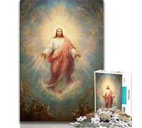 Puzzles 1000 pièces pour Adolescents, Cadeaux d'art de Jésus, Jeu Stimulant, idéal comme Cadeau pour Toute la Famille (75x50cm)