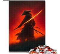 Puzzles 1000 pièces pour Adolescents, Cadeaux de Guerre de Guerriers samouraïs néon, entraînez Votre Cerveau et Vos Mains, Cadeaux d'anniversaire Uniques pour Les 14 Ans et Plus (Taille 50x75cm)
