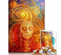 Puzzles 1000 pièces pour Adolescents, Cadeaux de Style Mexicain, tête de Mort, Anti-Stress, Vacances à la Maison, Passe-Temps, renforce l'amour Entre Couples, pour Les 14 Ans et Plus, 38x26cm
