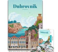 Puzzles 1000 pièces pour Adolescents, Cadeaux de Voyage à Dubrovnik, Difficile à réaliser, mais Amusant et Humoristique, Cadeau d'anniversaire, Cadeaux, décoration Murale (38x26cm)