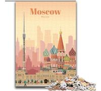 Puzzles 1000 pièces pour Adolescents, Cadeaux de Voyage à Moscou, Jouets de Jeu stimulants, décoration Murale, Cadeaux d'anniversaire et de Noël Uniques 38x52cm