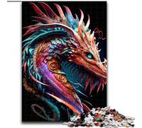 Puzzles 1000 pièces pour Adolescents, Cadeaux Dragon coloré, Aide Le Cerveau à exercer, Jouets addictifs pour cultiver la Patience, décoration Parfaite (Taille 50x75cm)