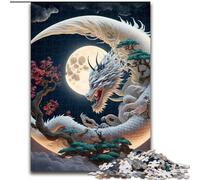 Puzzles 1000 pièces pour Adolescents, Cadeaux Dragon Courageux, Aide Le Cerveau à exercer des Jouets addictifs pour cultiver la Patience, décoration Parfaite (Taille 26x38cm)