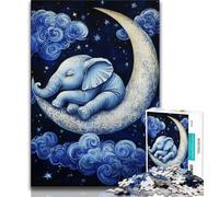 Puzzles 1000 pièces pour Adolescents, Cadeaux, éléphant endormi, 1000 pièces pour Adolescents, Jeux éducatifs, décoration d'intérieur, Cadeau d'anniversaire, Cadeaux, Art Mural (Taille 75x50cm)