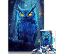 Puzzles 1000 pièces pour Adolescents, Cadeaux Fantaisie Hibou, Anti-Stress, défi Difficile, idéal comme Cadeau pour Toute la Famille 38x26cm