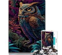 Puzzles 1000 pièces pour Adolescents, Cadeaux Fantaisie Hibou, Anti-Stress, défi Difficile, idéal comme Cadeau pour Toute la Famille 75x50cm