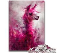 Puzzles 1000 pièces pour Adolescents Cadeaux Fantasy Alpaga Aide Le Cerveau à exercer Jouets addictifs pour cultiver la Patience Une œuvre d'art 26x38cm
