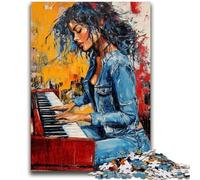 Puzzles 1000 pièces pour Adolescents, Cadeaux, Femme Jouant du Piano, Aide Le Cerveau à exercer, Jouets addictifs pour cultiver la Patience, Collection d'artistes, Beaux-Arts 50x75cm