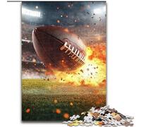Puzzles 1000 pièces pour Adolescents, Cadeaux Flame Rugby, entraînez Votre Cerveau et Vos Mains, Cadeaux d'anniversaire Uniques pour Les 14 Ans et Plus (Taille 50x75cm)