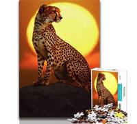 Puzzles 1000 pièces pour Adolescents, Cadeaux Guépard Africain 1000 pièces pour Adultes, Jouet éducatif intellectuel décompressant, décoration Parfaite (Taille 38x26cm)