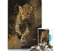 Puzzles 1000 pièces pour Adolescents, Cadeaux Guépard Courant, Jeu Familial éducatif, idéal pour la décoration de Bureau, 38x52cm