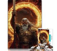 Puzzles 1000 pièces pour Adolescents Cadeaux Guerrier du feu Puzzle pour Adolescents Anti-Stress Vacances Tuer Le Temps décoration de la Maison Jouets 75x50cm