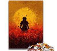 Puzzles 1000 pièces pour Adolescents, Cadeaux, Guerrier Ninja au Coucher du Soleil, Puzzle pour Adolescents, Anti-Stress, Vacances, Tuer Le Temps, décoration de la Maison, Jouets 38x26cm
