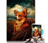 Puzzles 1000 pièces pour Adolescents, Cadeaux Happy Corgi, 1000 pièces pour Adolescents, pour Un Jeu Stimulant et Familial (Taille 38x26cm)