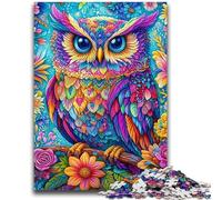 Puzzles 1000 pièces pour Adolescents, Cadeaux, Hibou coloré, Jeu Stimulant et éducatif en Famille pour Anniversaire et Noël, 50x75cm