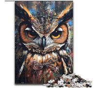 Puzzles 1000 pièces pour Adolescents, Cadeaux Hibou mystérieux, à partir de 14 Ans, décoration d'intérieur, à Offrir à Toute la Famille (Taille 50x75cm)