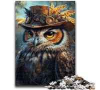 Puzzles 1000 pièces pour Adolescents, Cadeaux, Hibou mystérieux, Jouet éducatif, idéal comme Cadeau pour Toute la Famille, 26x38cm