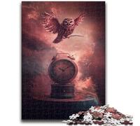 Puzzles 1000 pièces pour Adolescents, Cadeaux, Horloge, Hibou, Jeux éducatifs, décoration Murale, Cadeaux d'anniversaire et de Noël Uniques (75x50cm)